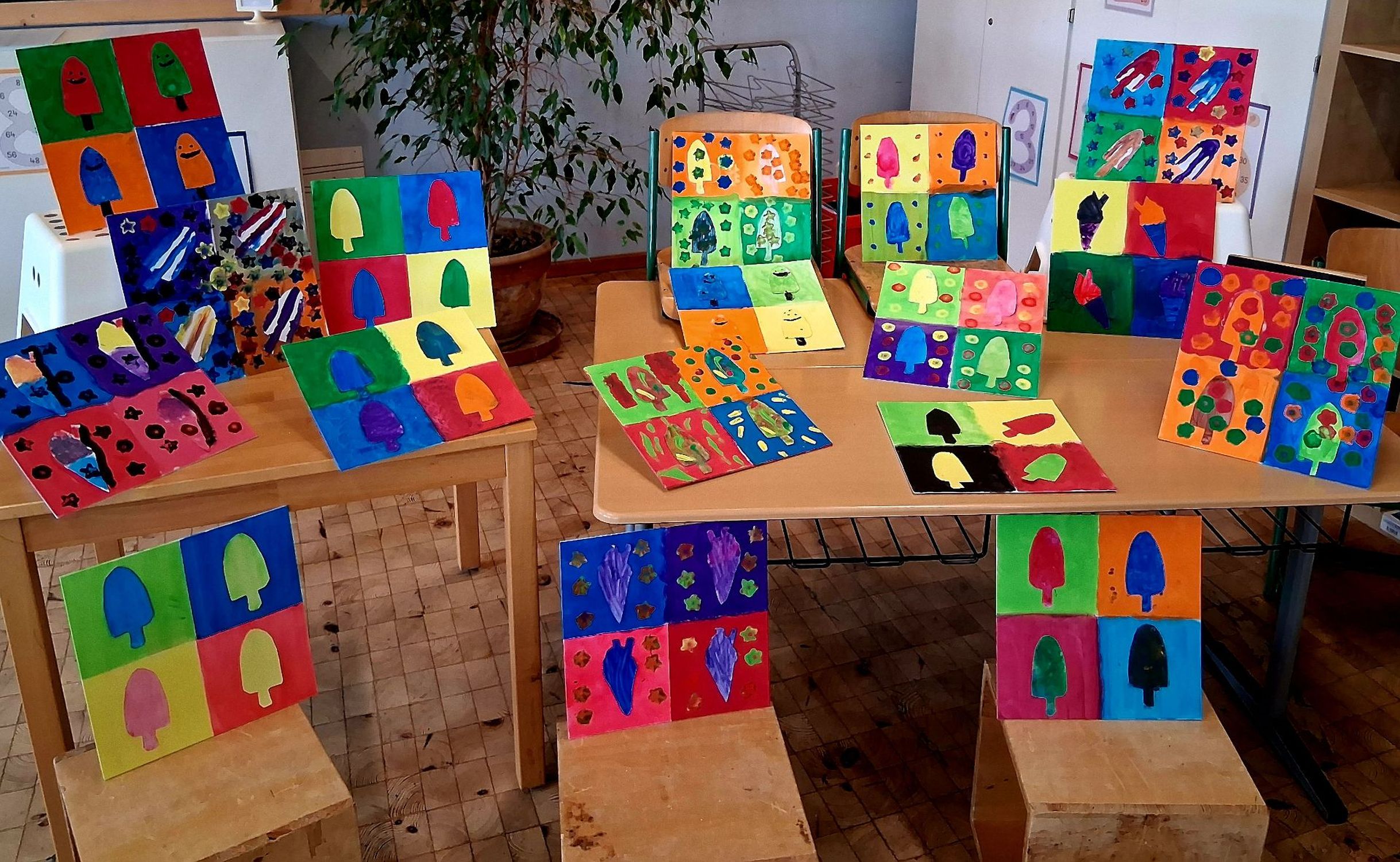Eis-Pop-Art nach Andy Warhol